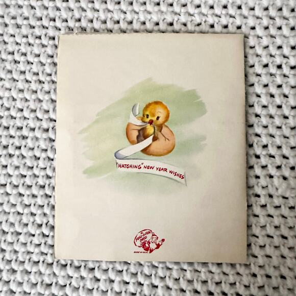 Full O Fun Vintage Christmas Single Pop Up Chicken Dozen Eggs Fold Out Card MCM - Picture 4 of 4